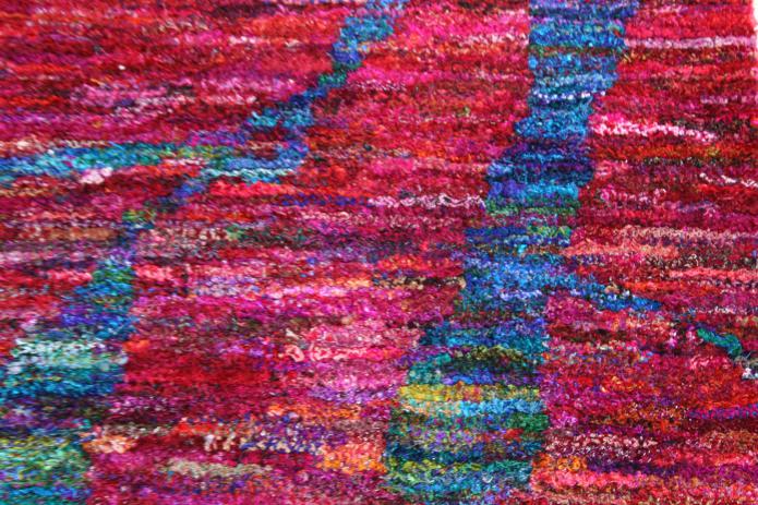 Silk Fabric Rug from Nepal